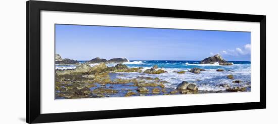 Panorama from the Natural Pool in the Wild Ocean on Aruba-nilayaji-Framed Photographic Print