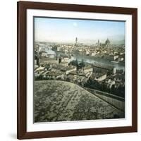 Panorama from the Piazzale Michelangelo, Florence (Italy), Circa 1895-Leon, Levy et Fils-Framed Photographic Print