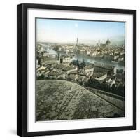 Panorama from the Piazzale Michelangelo, Florence (Italy), Circa 1895-Leon, Levy et Fils-Framed Premium Photographic Print