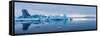 Panorama, Glacier Lagoon Jškulsarlon-Catharina Lux-Framed Stretched Canvas