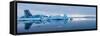 Panorama, Glacier Lagoon Jškulsarlon-Catharina Lux-Framed Stretched Canvas