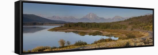 Panorama, Horseshoe Bend, Grand Teton National Park, Wyoming, USA-Tom Norring-Framed Stretched Canvas