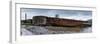 Panorama, Iceland, Djupavik, Former Fish Factory and Ship Wreck-Catharina Lux-Framed Photographic Print