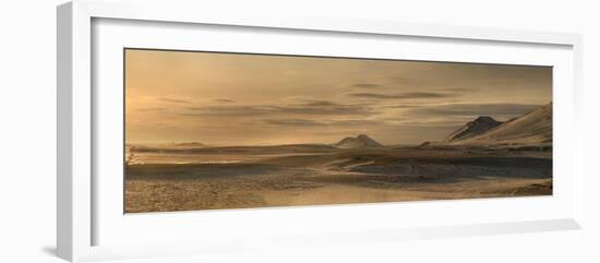 Panorama image of mountains near the Modrudalur Ranch, Iceland-Raul Touzon-Framed Photographic Print