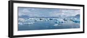 Panorama, Jškulsarlon - Glacier Lagoon in Morning Light-Catharina Lux-Framed Photographic Print