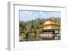 Panorama Landscape of Golden Pavilion Kinkakuji Temple in Kyoto Japan-vichie81-Framed Photographic Print