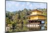 Panorama Landscape of Golden Pavilion Kinkakuji Temple in Kyoto Japan-vichie81-Mounted Photographic Print