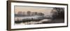 Panorama Landscape of Lake in Mist with Sun Glow at Sunrise-Veneratio-Framed Photographic Print