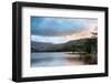 Panorama Landscape Stunning Sunrise over Lake with Mountain Range in Background-Veneratio-Framed Photographic Print