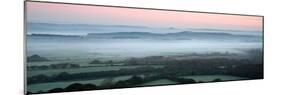 Panorama Misty Countryside Landscape Vibrant Dawn Sunrise-Veneratio-Mounted Photographic Print