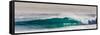 Panorama of a beautiful backlit wave breaking off a beach, Hawaii-Mark A Johnson-Framed Stretched Canvas