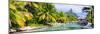 Panorama of a Beautiful Coast with Otemanu Mountain View on Bora Bora Island-BlueOrange Studio-Mounted Photographic Print