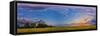 Panorama of a Colorful Sunset over a Prairie in Alberta, Canada-Stocktrek Images-Framed Stretched Canvas
