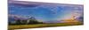 Panorama of a Colorful Sunset over a Prairie in Alberta, Canada-Stocktrek Images-Mounted Photographic Print