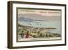 Panorama of Ajaccio and the Bay-null-Framed Giclee Print