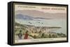 Panorama of Ajaccio and the Bay-null-Framed Stretched Canvas