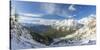 Panorama of Alpe Fora with Monte Disgrazia in the background, Malenco Valley, Province of Sondrio, -Roberto Moiola-Stretched Canvas