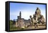 Panorama of Calton Hill in Edinburgh, Scotland-PlusONE-Framed Stretched Canvas