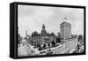 Panorama of Campus Martius in Detroit Photograph - Detroit, MI-Lantern Press-Framed Stretched Canvas