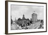 Panorama of Campus Martius in Detroit Photograph - Detroit, MI-Lantern Press-Framed Art Print