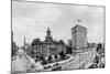 Panorama of Campus Martius in Detroit Photograph - Detroit, MI-Lantern Press-Mounted Art Print