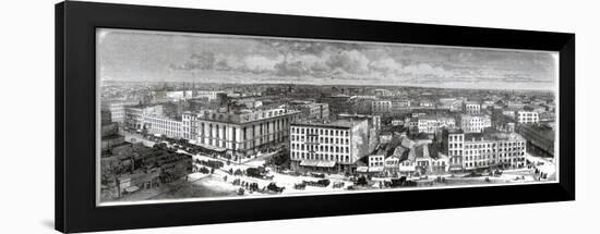 Panorama of Chicago from the Top of the City Hall, USA, 1871-null-Framed Giclee Print
