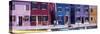 Panorama of Colourful Houses, Burano, Venice, Veneto, Italy-Doug Pearson-Stretched Canvas