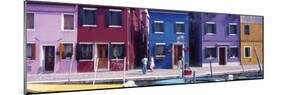 Panorama of Colourful Houses, Burano, Venice, Veneto, Italy-Doug Pearson-Mounted Photographic Print