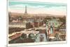 Panorama of Eight Bridges over the Seine, Paris-null-Mounted Premium Giclee Print