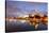 Panorama of Frankfurt Am Mine at Night, Germany-Zoom-zoom-Stretched Canvas