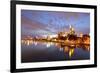 Panorama of Frankfurt Am Mine at Night, Germany-Zoom-zoom-Framed Photographic Print