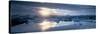 Panorama of Jokulsarlon Glacial Lagoon, Iceland-Peter Adams-Stretched Canvas