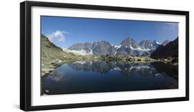 Panorama of Laghetto Forbici and Bernina Group on a Summer Day, Malenco Valley, Valtellina-Roberto Moiola-Framed Photographic Print