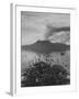 Panorama of Lake Atitlan with Volcano Smoking in Background-Cornell Capa-Framed Photographic Print