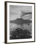 Panorama of Lake Atitlan with Volcano Smoking in Background-Cornell Capa-Framed Photographic Print