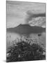 Panorama of Lake Atitlan with Volcano Smoking in Background-Cornell Capa-Mounted Photographic Print
