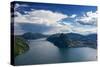 Panorama of Lake Lugano-Circumnavigation-Stretched Canvas