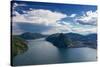 Panorama of Lake Lugano-Circumnavigation-Stretched Canvas