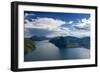 Panorama of Lake Lugano-Circumnavigation-Framed Photographic Print