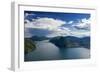 Panorama of Lake Lugano-Circumnavigation-Framed Photographic Print