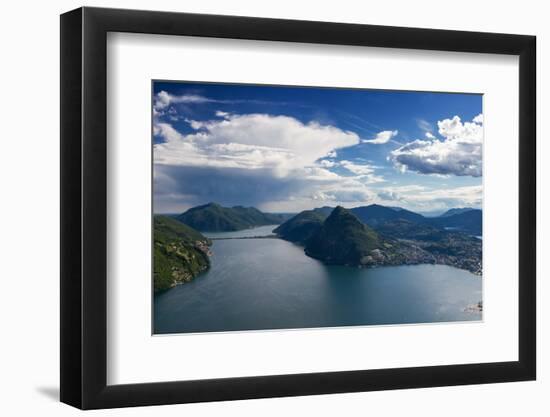 Panorama of Lake Lugano-Circumnavigation-Framed Photographic Print