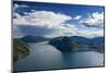 Panorama of Lake Lugano-Circumnavigation-Mounted Photographic Print