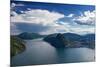 Panorama of Lake Lugano-Circumnavigation-Mounted Photographic Print