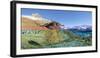 Panorama of Lake Sils and the alpine village of Grevasalvas, Maloja, Canton of Graubunden, Swiss Al-Roberto Moiola-Framed Photographic Print