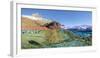 Panorama of Lake Sils and the alpine village of Grevasalvas, Maloja, Canton of Graubunden, Swiss Al-Roberto Moiola-Framed Photographic Print