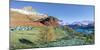 Panorama of Lake Sils and the alpine village of Grevasalvas, Maloja, Canton of Graubunden, Swiss Al-Roberto Moiola-Mounted Photographic Print