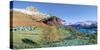 Panorama of Lake Sils and the alpine village of Grevasalvas, Maloja, Canton of Graubunden, Swiss Al-Roberto Moiola-Stretched Canvas