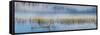 Panorama of lake.-Richard Wright-Framed Stretched Canvas