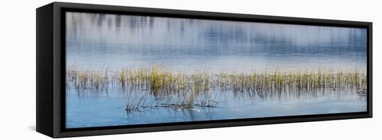 Panorama of lake.-Richard Wright-Framed Stretched Canvas