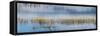 Panorama of lake.-Richard Wright-Framed Stretched Canvas